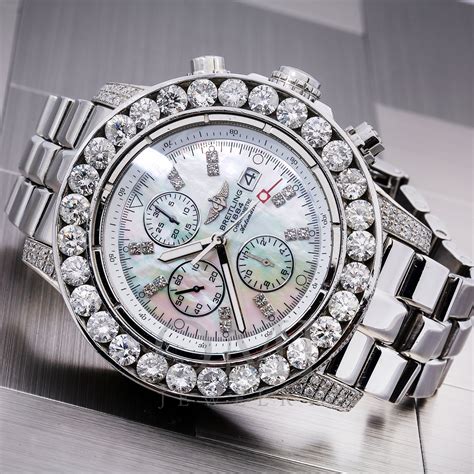 breitling super avenger diamond ebay|Breitling super avenger bezel.